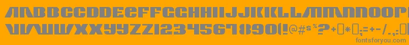 ContourgeneratorRegular-Schriftart – Graue Schriften auf orangefarbenem Hintergrund