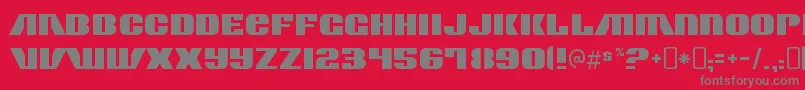 ContourgeneratorRegular Font – Gray Fonts on Red Background