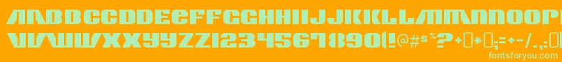 ContourgeneratorRegular Font – Green Fonts on Orange Background