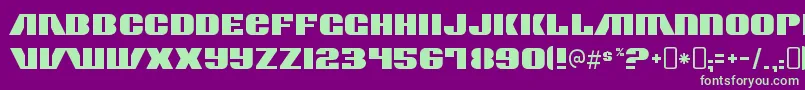 ContourgeneratorRegular Font – Green Fonts on Purple Background