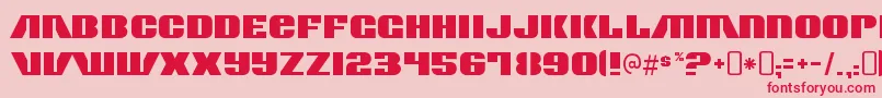 フォントContourgeneratorRegular – ピンクの背景に赤い文字