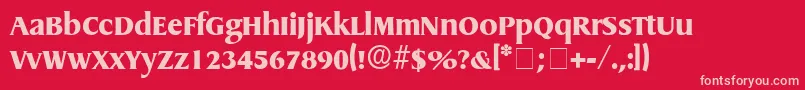 BaryonDisplaySsi Font – Pink Fonts on Red Background
