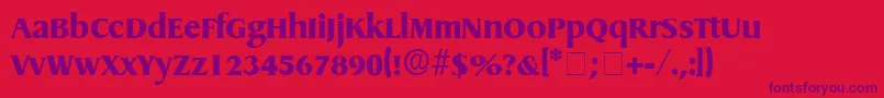 BaryonDisplaySsi Font – Purple Fonts on Red Background