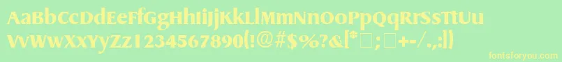 BaryonDisplaySsi Font – Yellow Fonts on Green Background