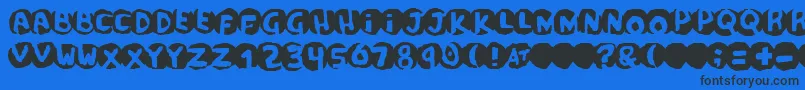 フォントPotassiumScandal – 黒い文字の青い背景