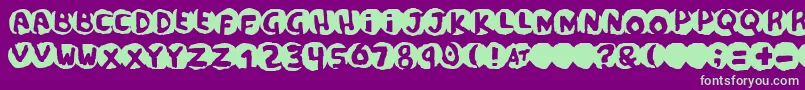 PotassiumScandal Font – Green Fonts on Purple Background