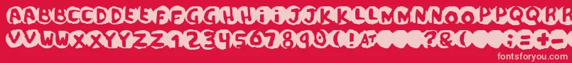 PotassiumScandal Font – Pink Fonts on Red Background