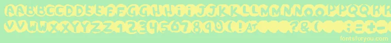 PotassiumScandal Font – Yellow Fonts on Green Background