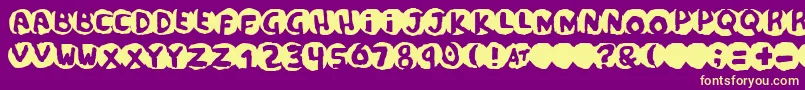 PotassiumScandal Font – Yellow Fonts on Purple Background