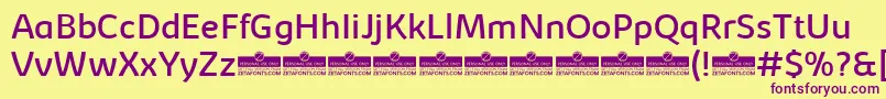 KabrioRegularTrial Font – Purple Fonts on Yellow Background