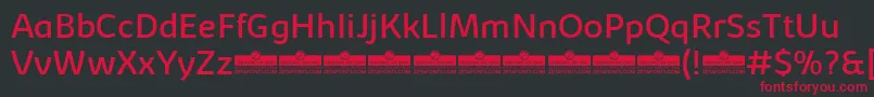 KabrioRegularTrial Font – Red Fonts on Black Background