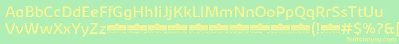 KabrioRegularTrial Font – Yellow Fonts on Green Background