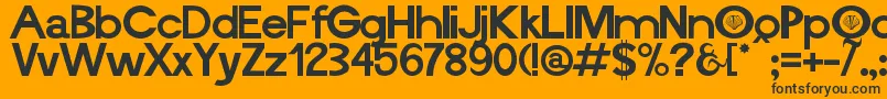 Шрифт Vieira ffy – чёрные шрифты на оранжевом фоне