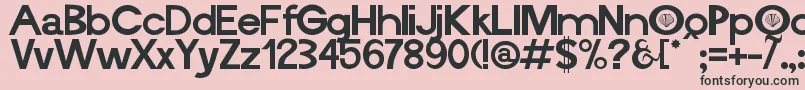 フォントVieira ffy – ピンクの背景に黒い文字