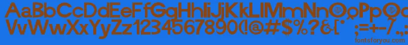 Vieira ffy Font – Brown Fonts on Blue Background