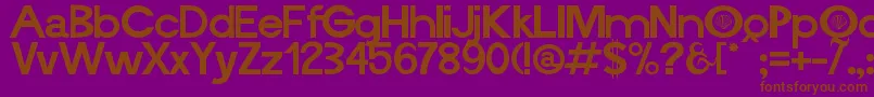 Шрифт Vieira ffy – коричневые шрифты на фиолетовом фоне