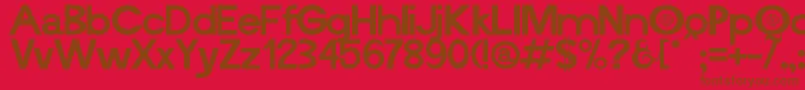 フォントVieira ffy – 赤い背景に茶色の文字