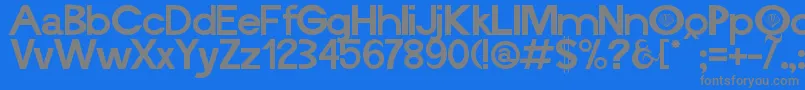 Vieira ffy Font – Gray Fonts on Blue Background