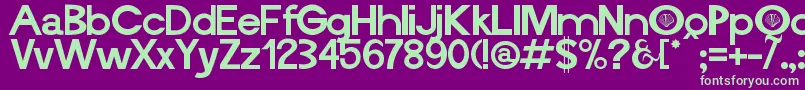 Vieira ffy Font – Green Fonts on Purple Background