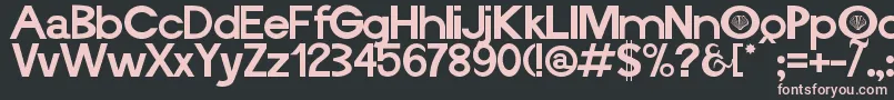 Шрифт Vieira ffy – розовые шрифты на чёрном фоне