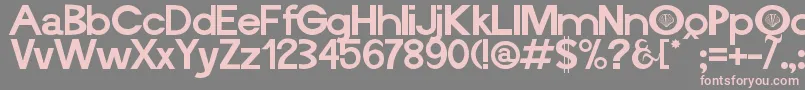 フォントVieira ffy – 灰色の背景にピンクのフォント