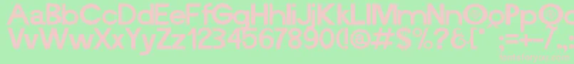 フォントVieira ffy – 緑の背景にピンクのフォント
