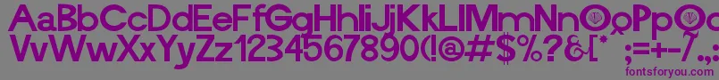 Шрифт Vieira ffy – фиолетовые шрифты на сером фоне