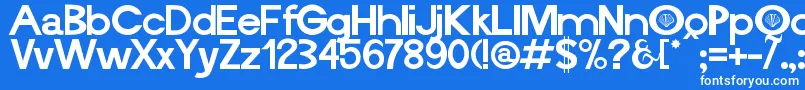 Vieira ffy Font – White Fonts on Blue Background