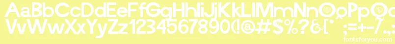Vieira ffy Font – White Fonts on Yellow Background
