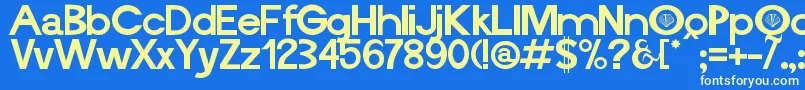 Vieira ffy Font – Yellow Fonts on Blue Background