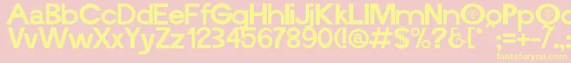 Vieira ffy Font – Yellow Fonts on Pink Background