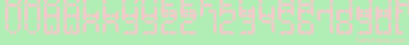 AdvancedPixelLcd7 Font – Pink Fonts on Green Background