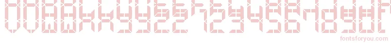 Fonte AdvancedPixelLcd7 – fontes rosa em um fundo branco