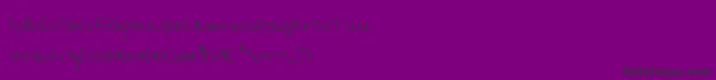 MtfColleenPrint-Schriftart – Schwarze Schriften auf violettem Hintergrund