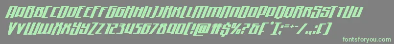 Quantummalicehalfdropital Font – Green Fonts on Gray Background