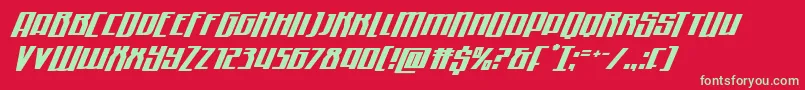 Quantummalicehalfdropital Font – Green Fonts on Red Background