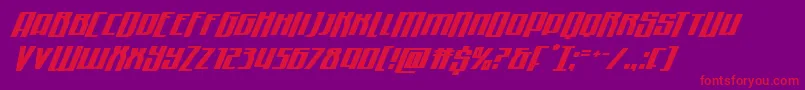 Quantummalicehalfdropital Font – Red Fonts on Purple Background