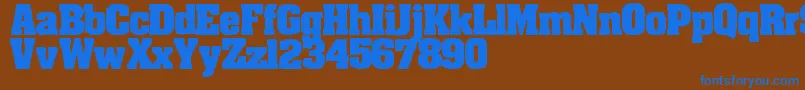 Dirtyoldtown Font – Blue Fonts on Brown Background