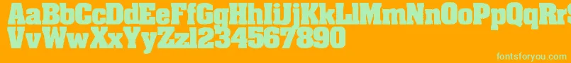 Dirtyoldtown Font – Green Fonts on Orange Background