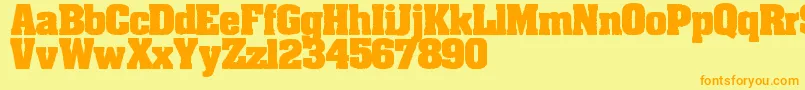 Dirtyoldtown Font – Orange Fonts on Yellow Background