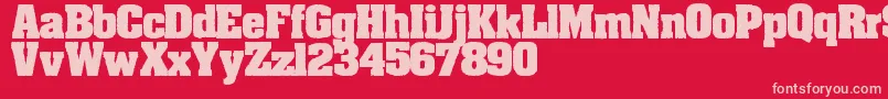 Dirtyoldtown Font – Pink Fonts on Red Background