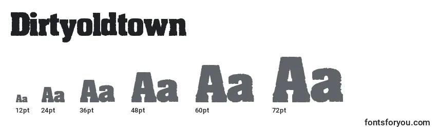 Размеры шрифта Dirtyoldtown