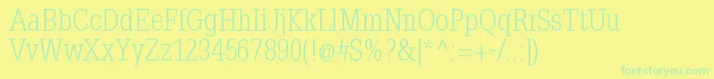 Шрифт Napoleodoni – зелёные шрифты на жёлтом фоне