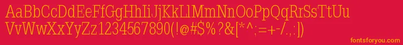 Napoleodoni Font – Orange Fonts on Red Background