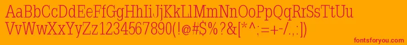 Napoleodoni Font – Red Fonts on Orange Background