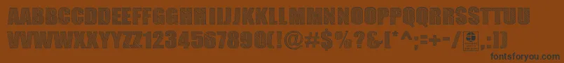 TypoSketchDemo Font – Black Fonts on Brown Background