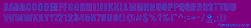 TypoSketchDemo Font – Blue Fonts on Purple Background