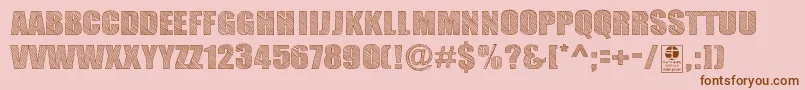 TypoSketchDemo Font – Brown Fonts on Pink Background