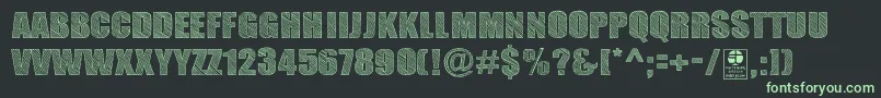 TypoSketchDemo Font – Green Fonts on Black Background