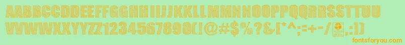 TypoSketchDemo Font – Orange Fonts on Green Background